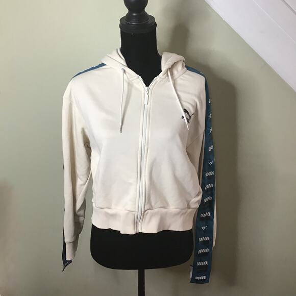 Puma Women Cropped Revolt Zipup Track Jacket Sz. Med. EUC - Picture 5 of 11